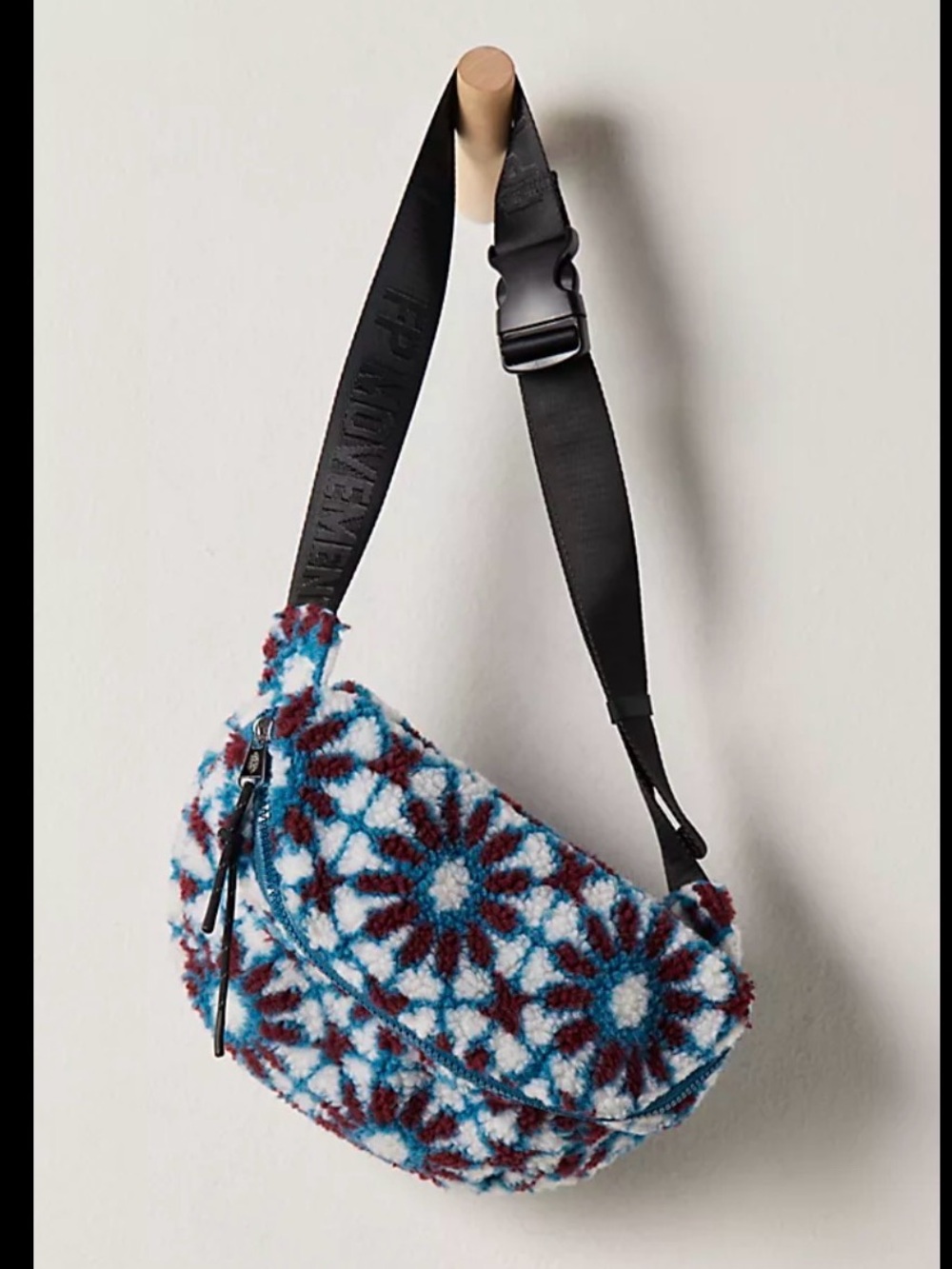 NWOT Free People, Printed Sherpa Sling Bag - Picture 1 of 6